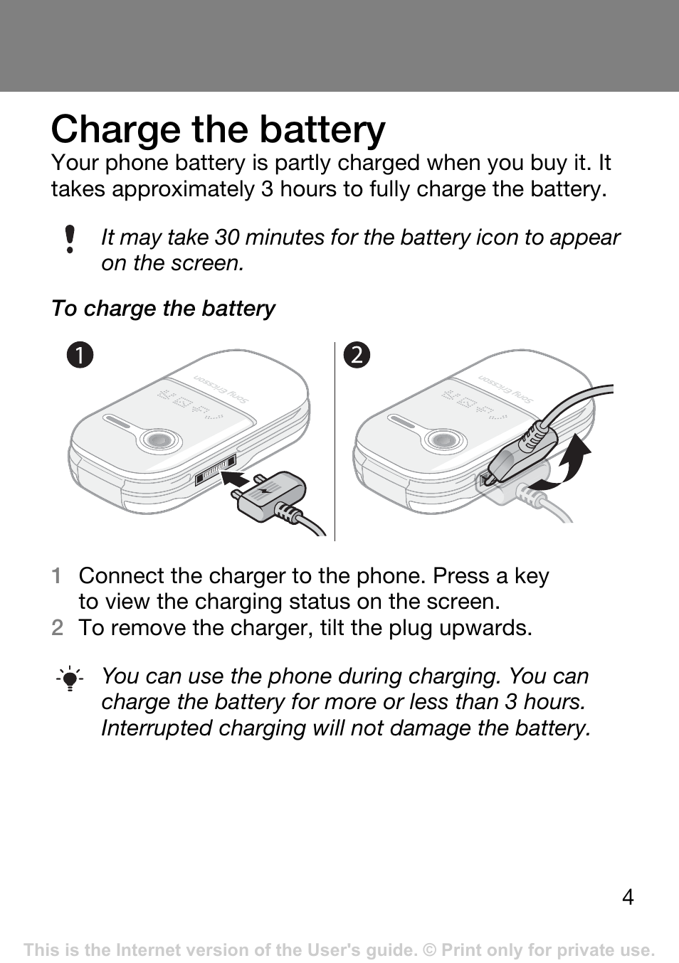 Charge the battery | Superior Z250A User Manual | Page 4 / 42
