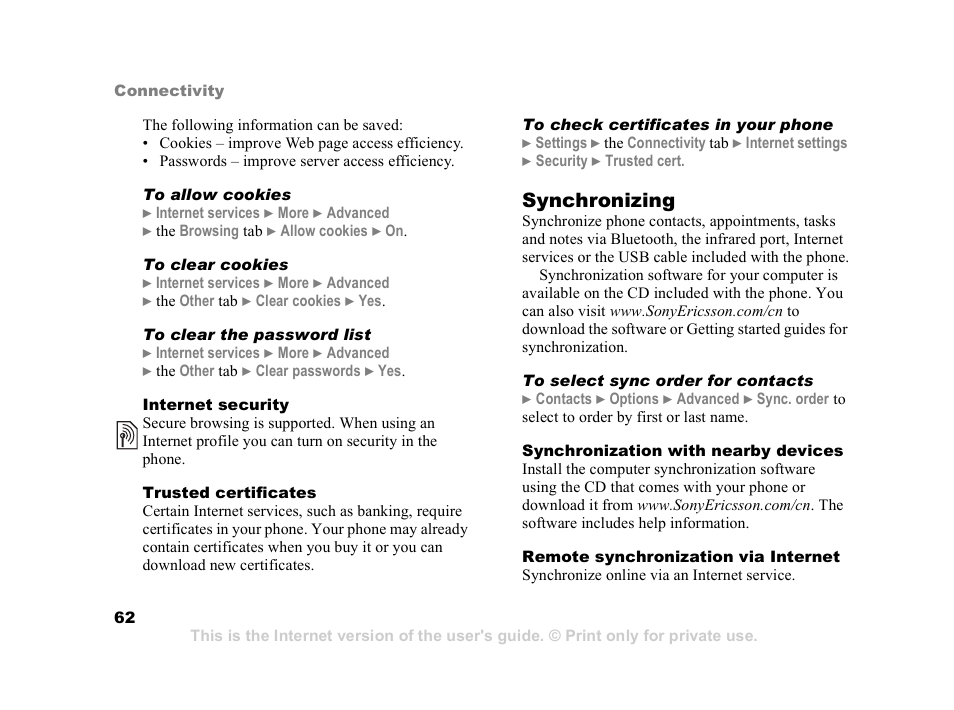 Superior W550C User Manual | Page 62 / 94
