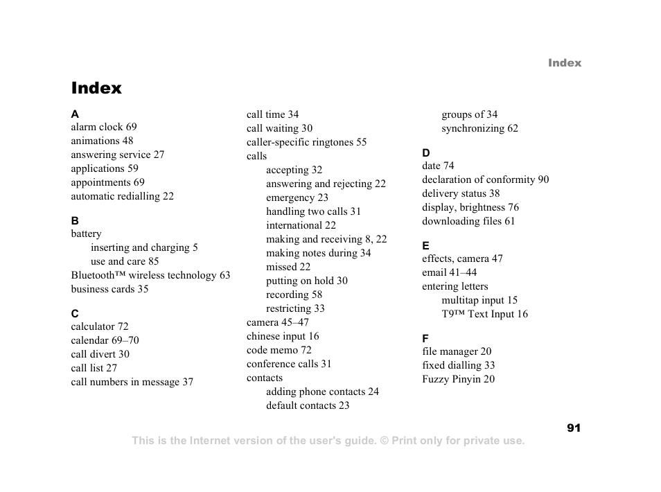 Superior W550C User Manual | Page 91 / 94