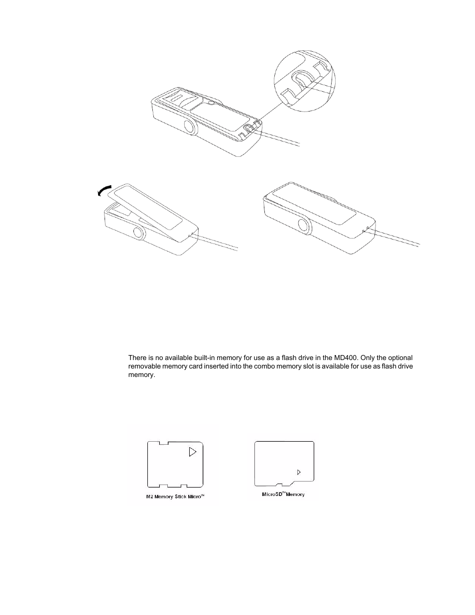 Md400 memory card slot | Superior MD400G User Manual | Page 17 / 37