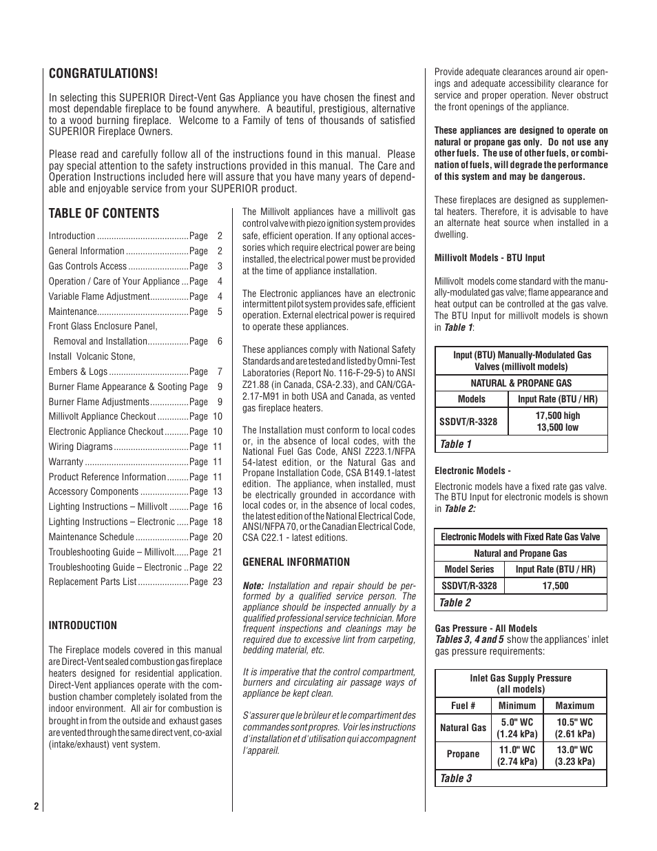 Superior SSDVT-3328CNM User Manual | Page 2 / 24