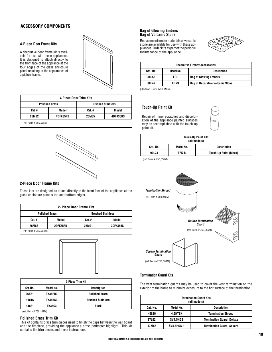 Accessory components | Superior DIRECT-VENT GAS FIREPLACES SDV35 User Manual | Page 19 / 28