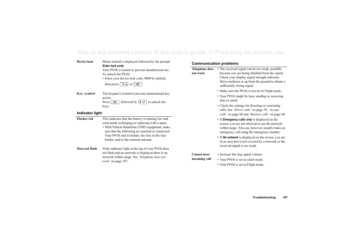 Superior P910I User Manual | Page 187 / 211