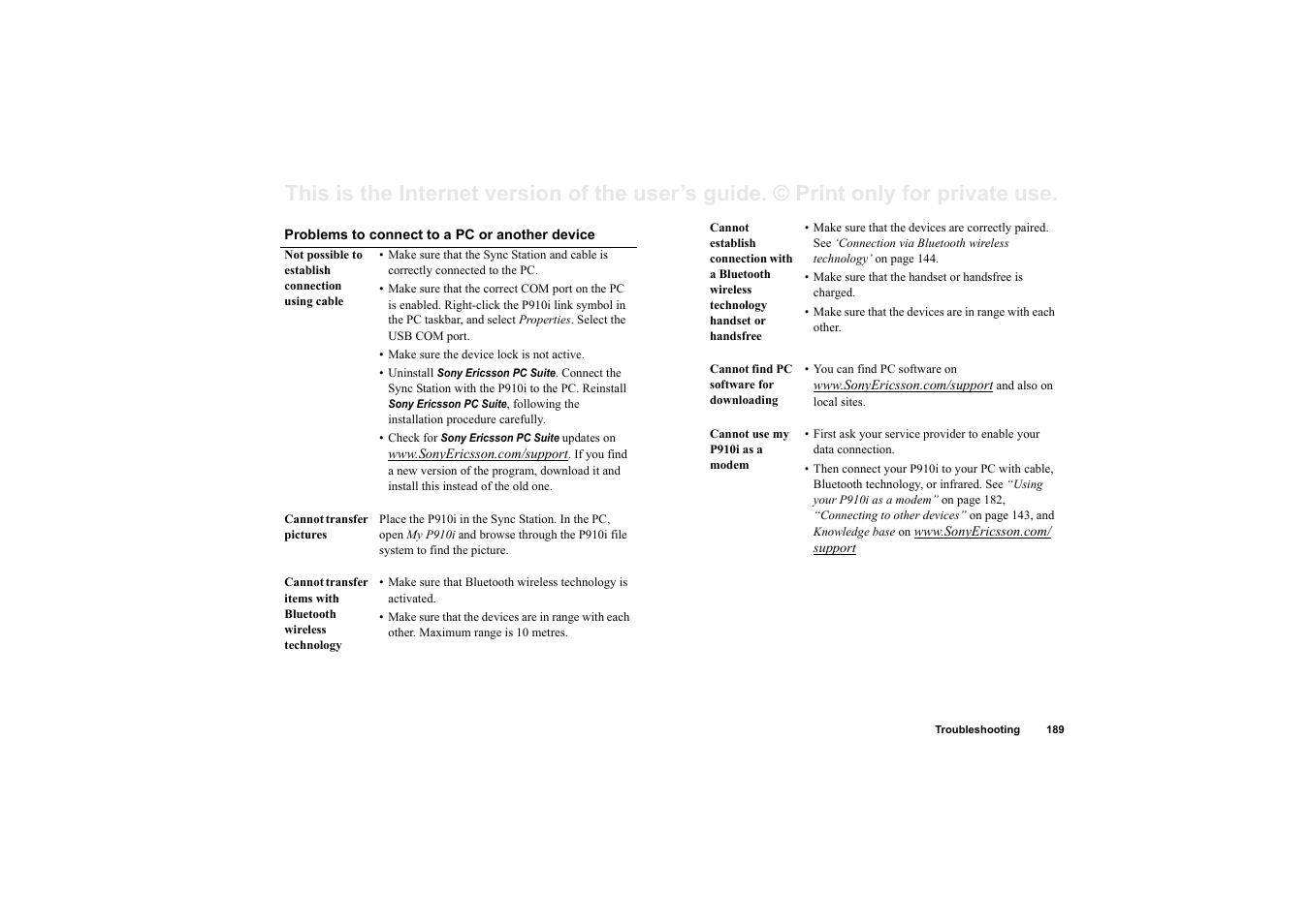 Superior P910I User Manual | Page 189 / 211