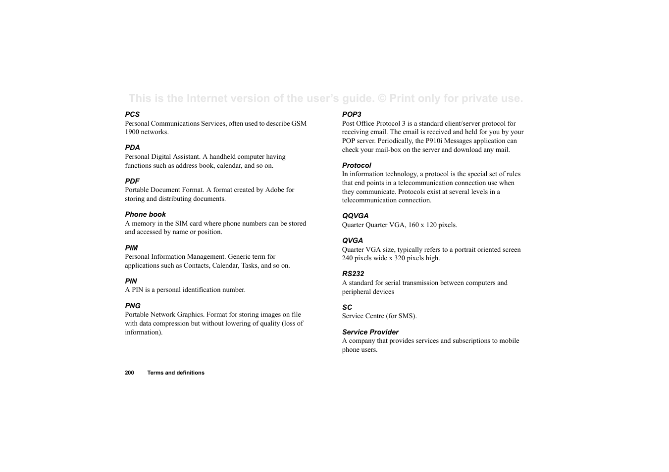 Superior P910I User Manual | Page 200 / 211