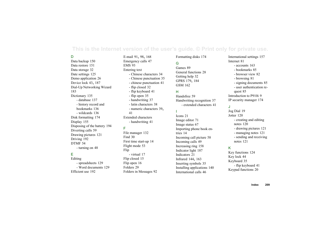 Superior P910I User Manual | Page 209 / 211