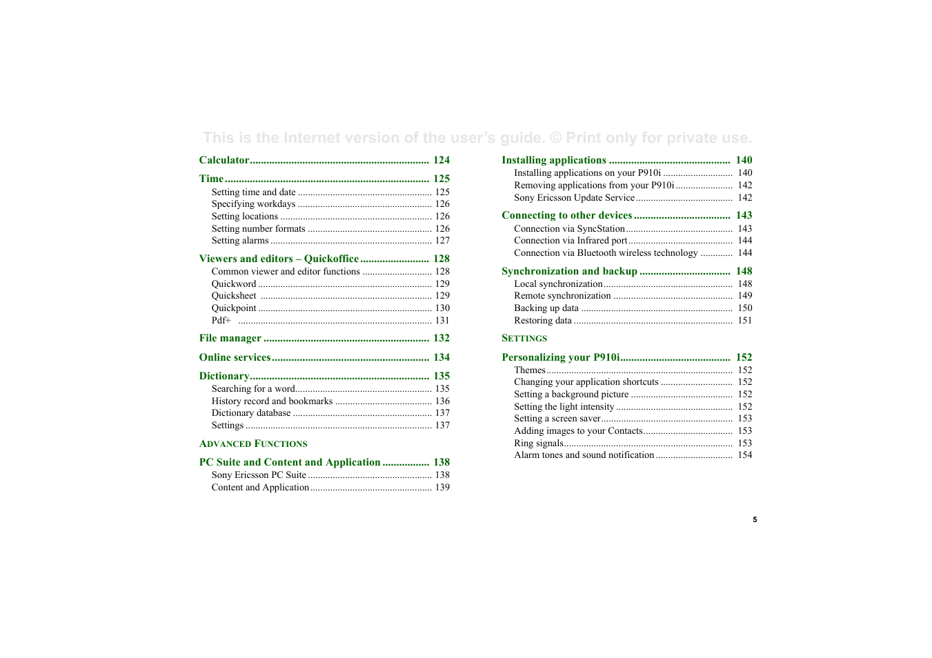 Superior P910I User Manual | Page 5 / 211