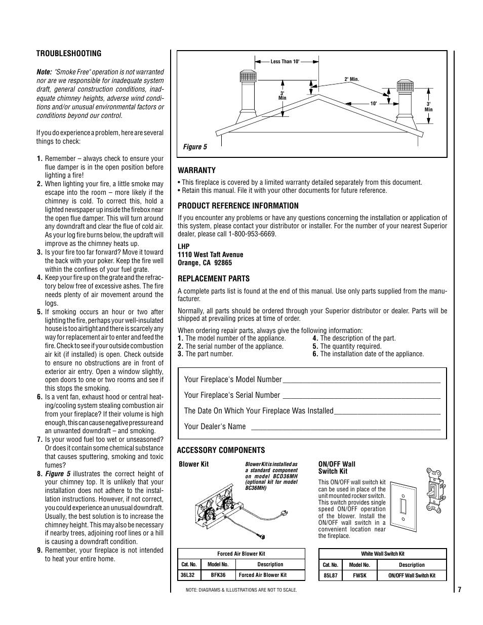 Superior BC36MH User Manual | Page 7 / 8