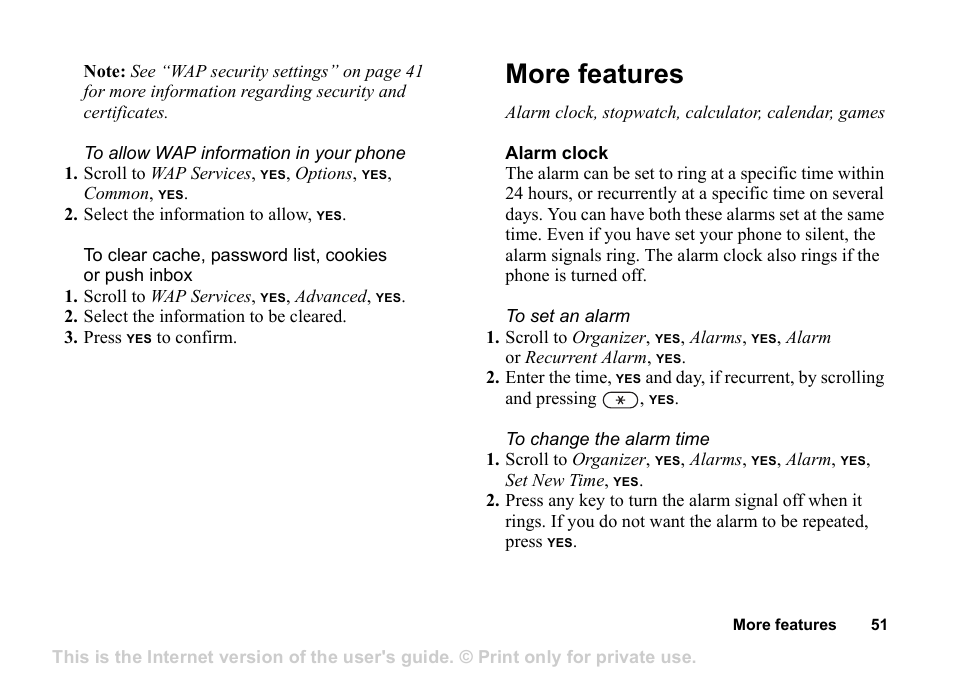 More features | Superior Z200 User Manual | Page 51 / 72