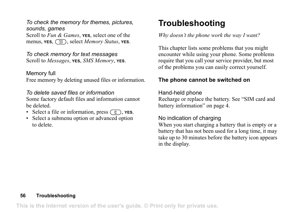 Troubleshooting, Why doesn’t the phone work the way i want | Superior Z200 User Manual | Page 56 / 72