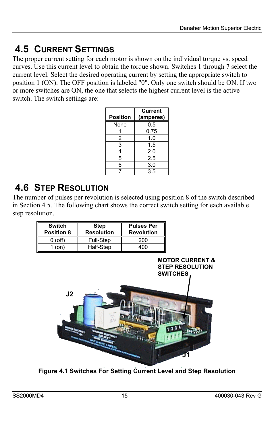 Urrent, Ettings, Esolution | Superior SLO-SYN SS2000MD4 User Manual | Page 15 / 36