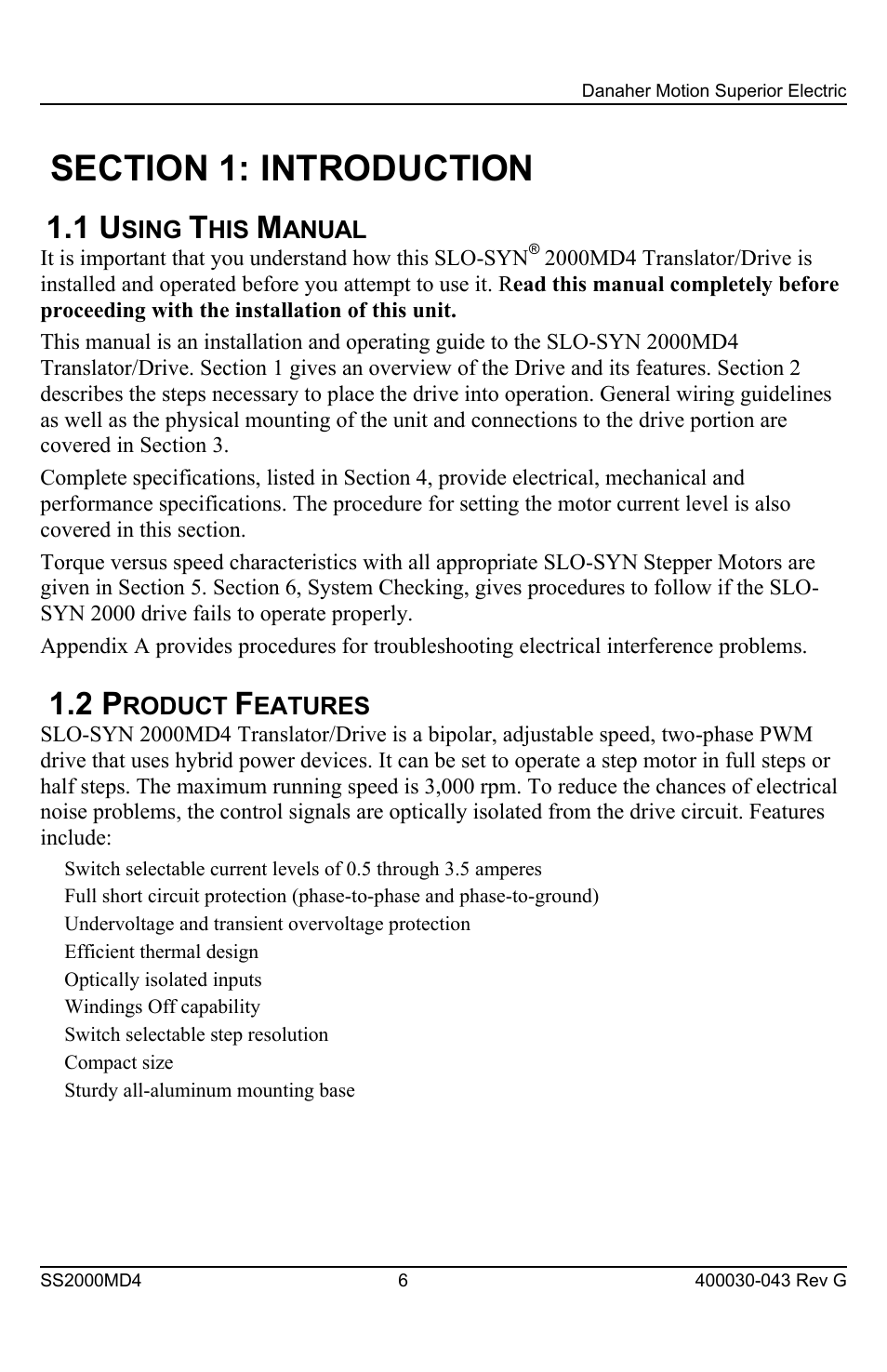 Superior SLO-SYN SS2000MD4 User Manual | Page 6 / 36