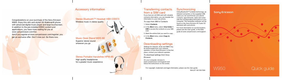 Superior W950 User Manual | 2 pages