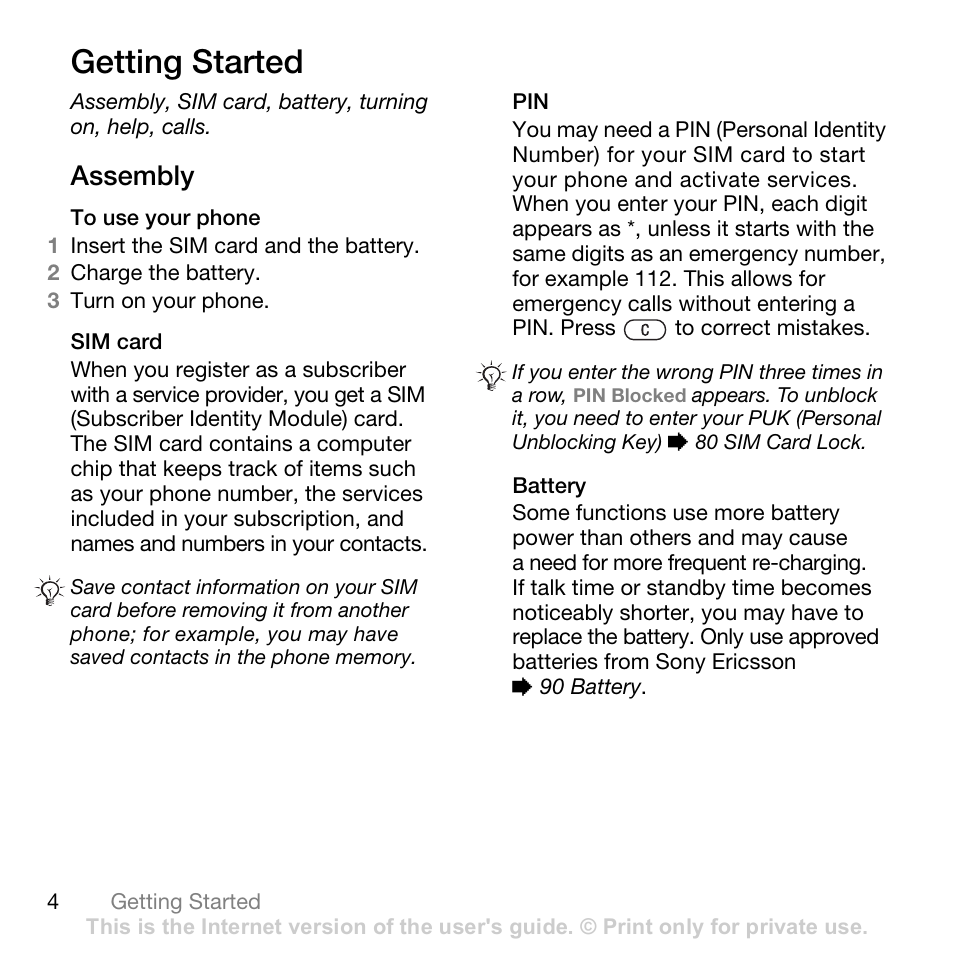 Getting started, Assembly | Superior W880I User Manual | Page 4 / 100