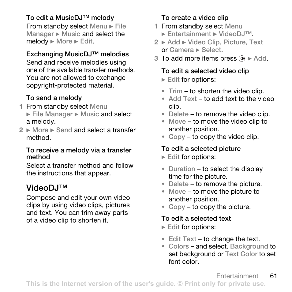Videodj | Superior W880I User Manual | Page 61 / 100