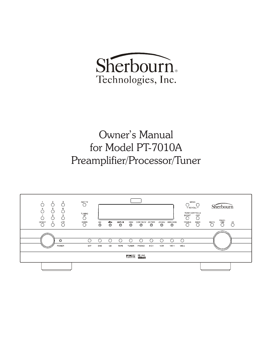 Sherbourn Technologies PT-7010A User Manual | 62 pages