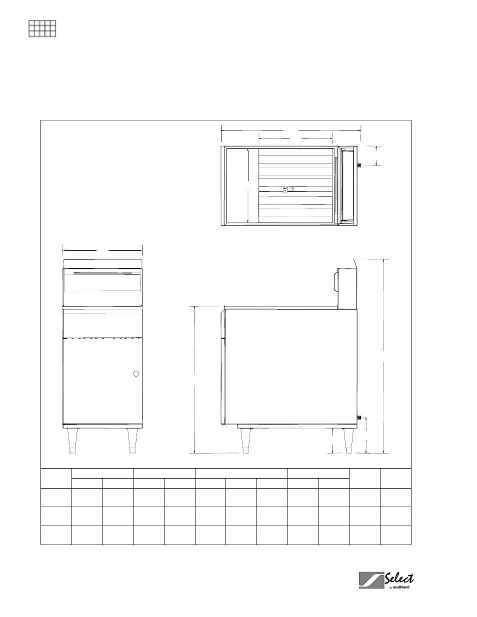 Pecifications, Gfs s, Dimensions | Southbend GFS35 User Manual | Page 4 / 38