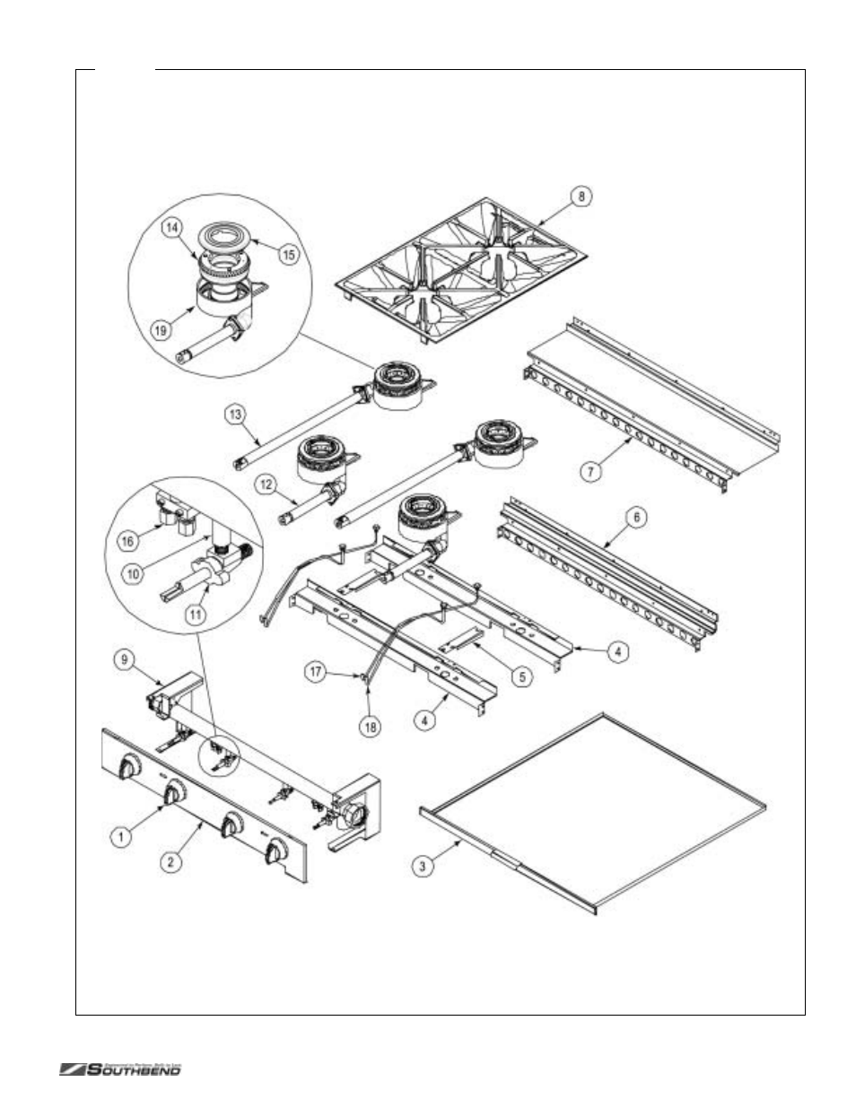 45k-open-burner parts | Southbend P24C-CC User Manual | Page 51 / 80