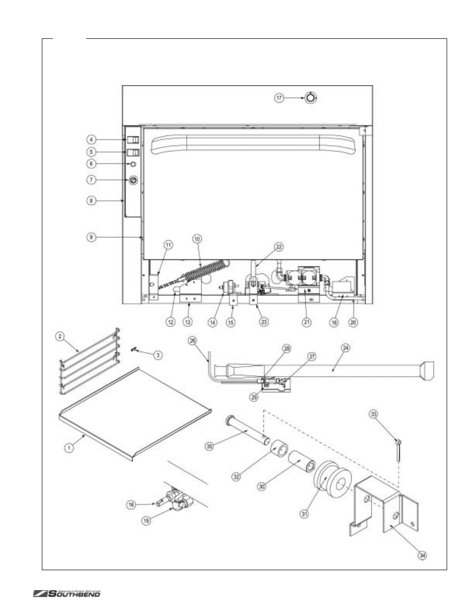 Oven base parts | Southbend P24C-CC User Manual | Page 69 / 80