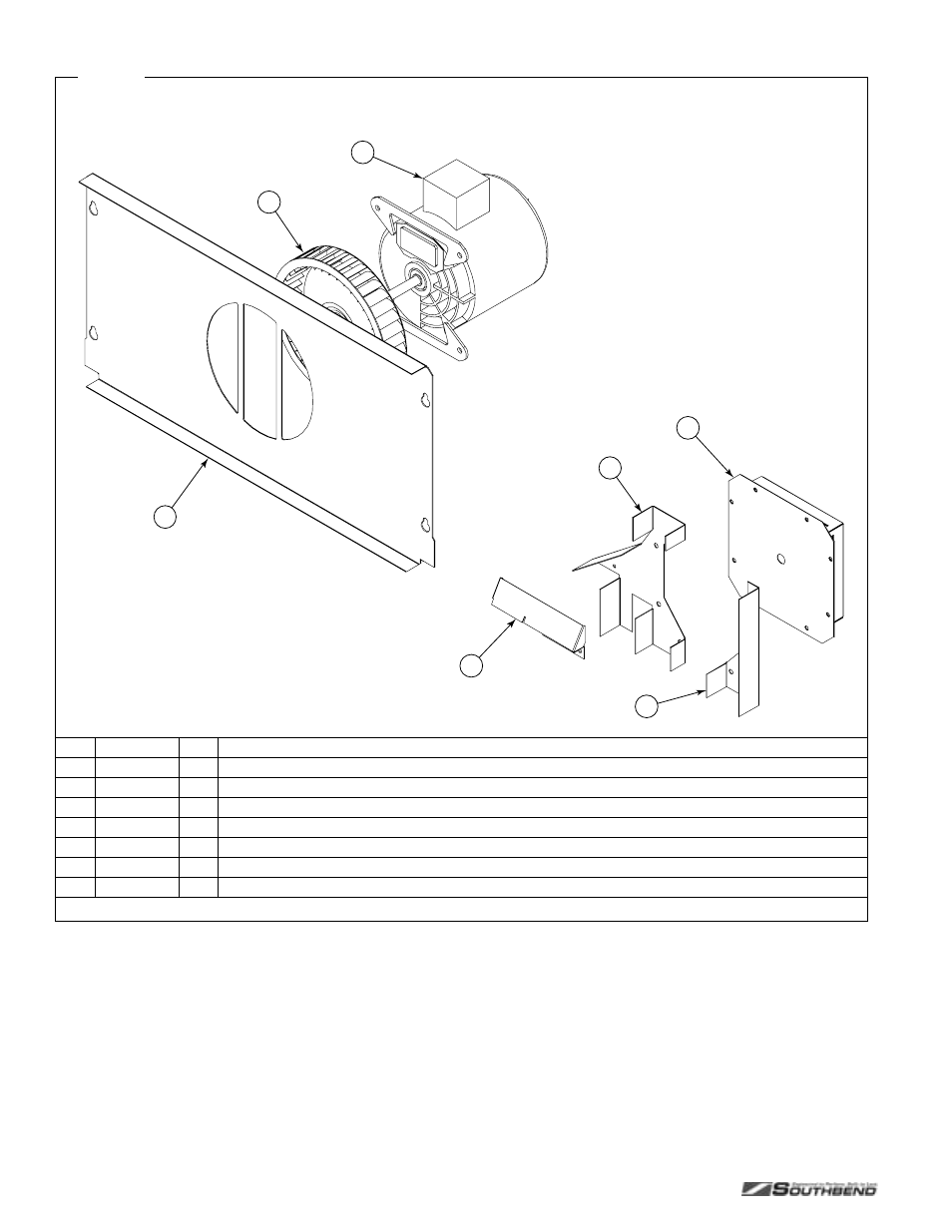 Convection oven blower parts | Southbend P24C-CC User Manual | Page 70 / 80