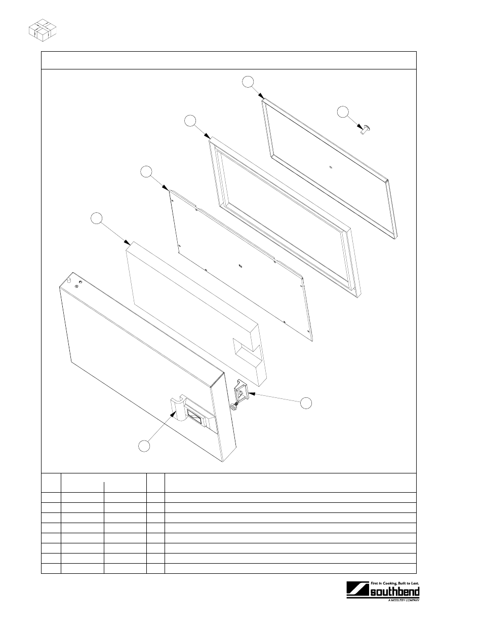 Arts, Sez s, Door assembly parts | Southbend SEZ-5 User Manual | Page 46 / 48