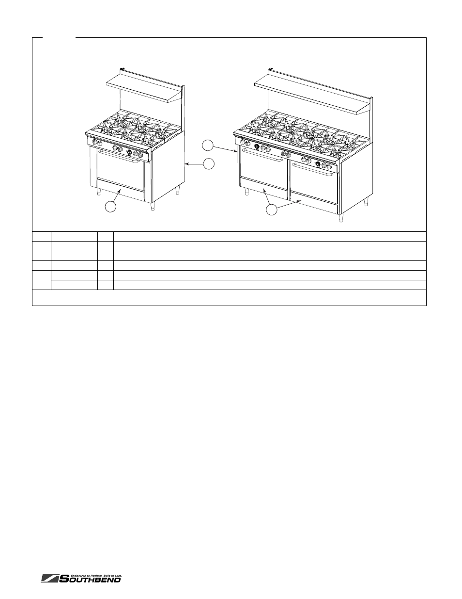 External panel and drip pan parts | Southbend X560DD S536A User Manual | Page 33 / 48