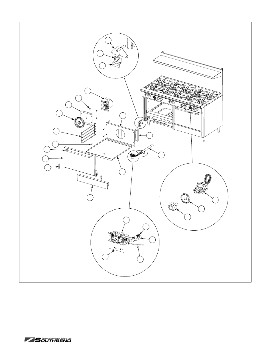 Convection oven parts | Southbend X560DD S536A User Manual | Page 39 / 48