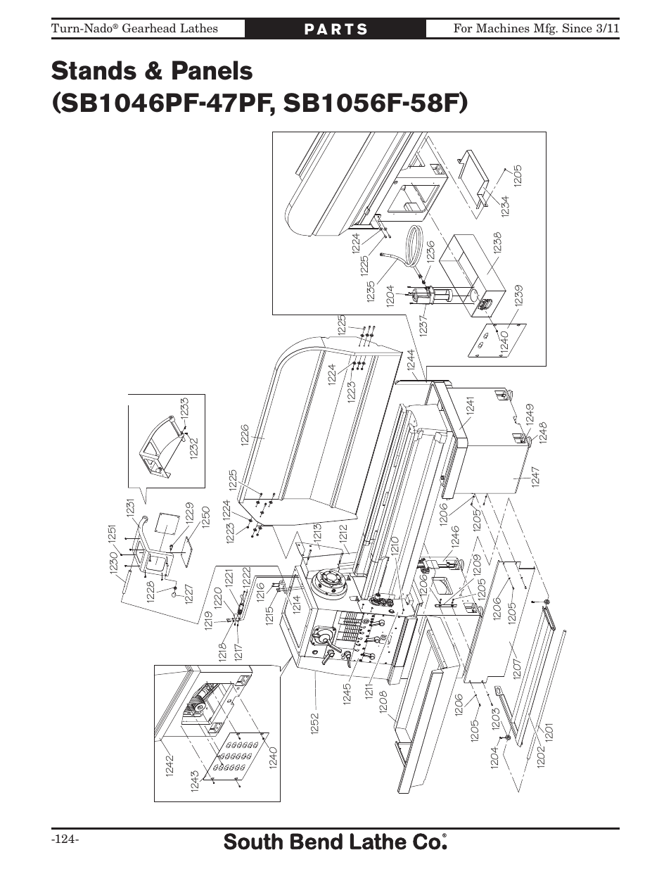 Southbend Turn-nado Gearhead Lathe w/ Dro 21" x 60" sb1046pf User Manual | Page 126 / 140