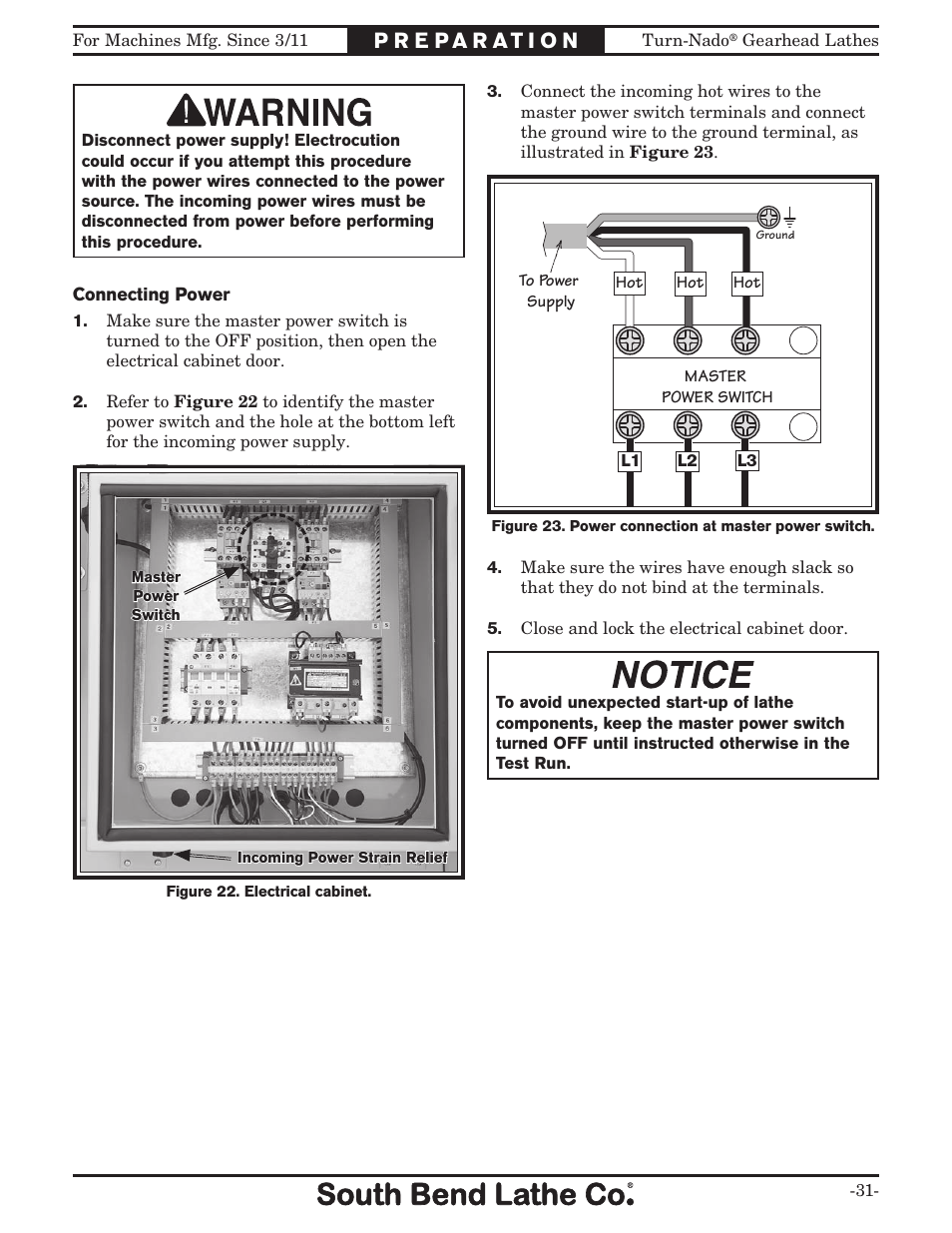 Southbend Turn-nado Gearhead Lathe w/ Dro 21" x 60" sb1046pf User Manual | Page 33 / 140