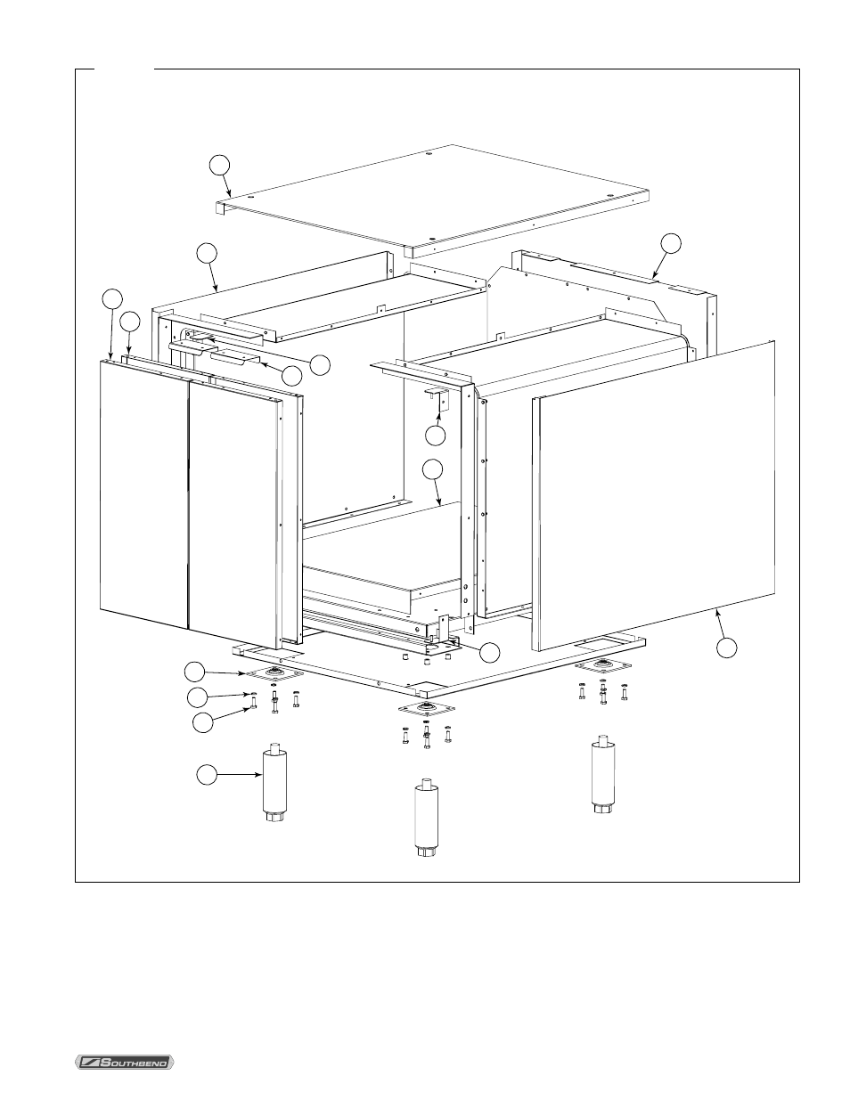 Cabinet-base parts | Southbend STRE-5EZ User Manual | Page 51 / 56