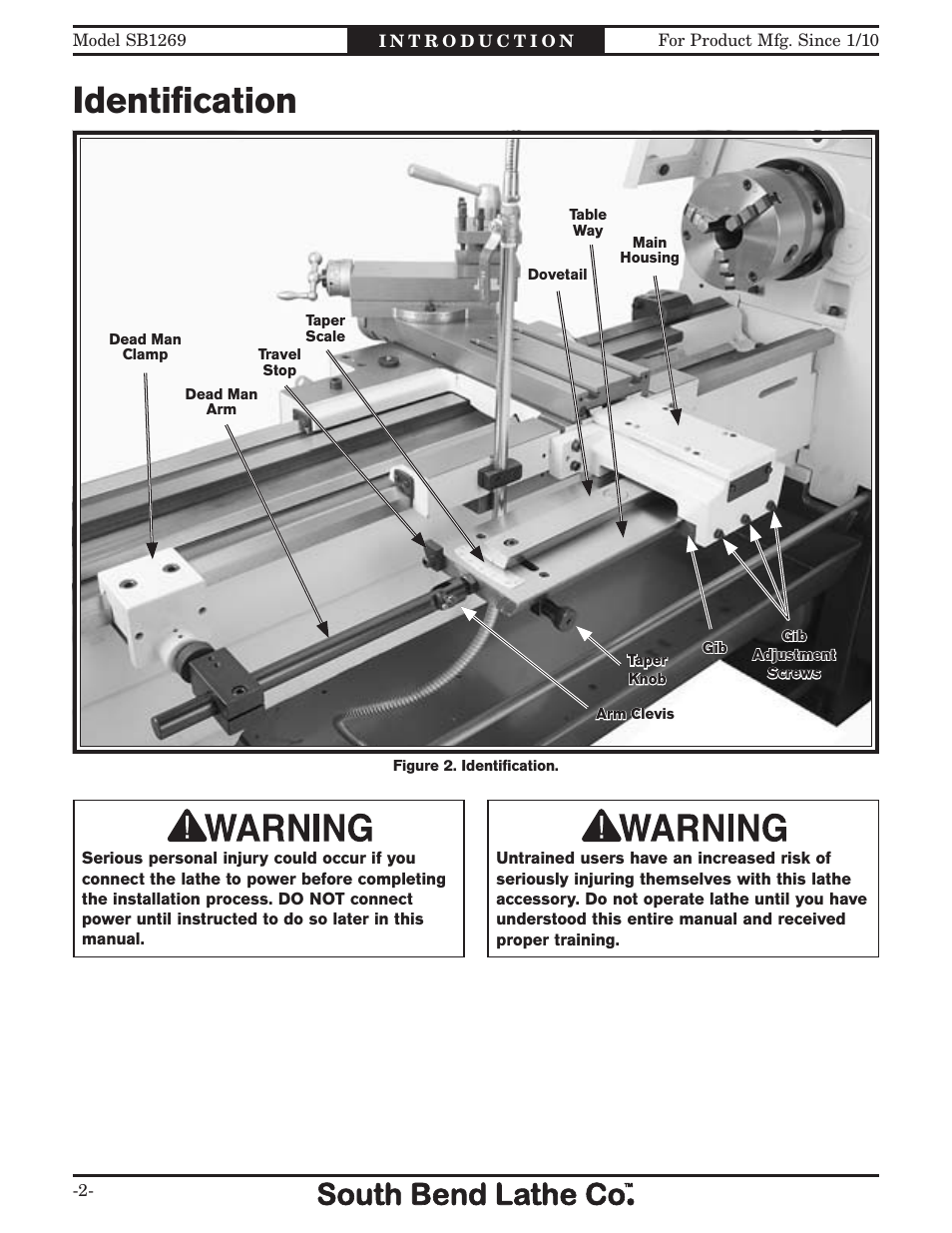 Identification | Southbend SB1269 User Manual | Page 2 / 16