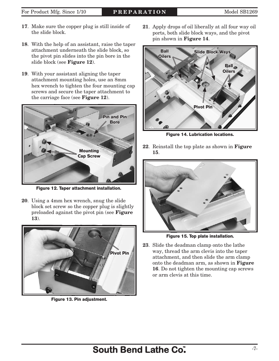 Southbend SB1269 User Manual | Page 7 / 16