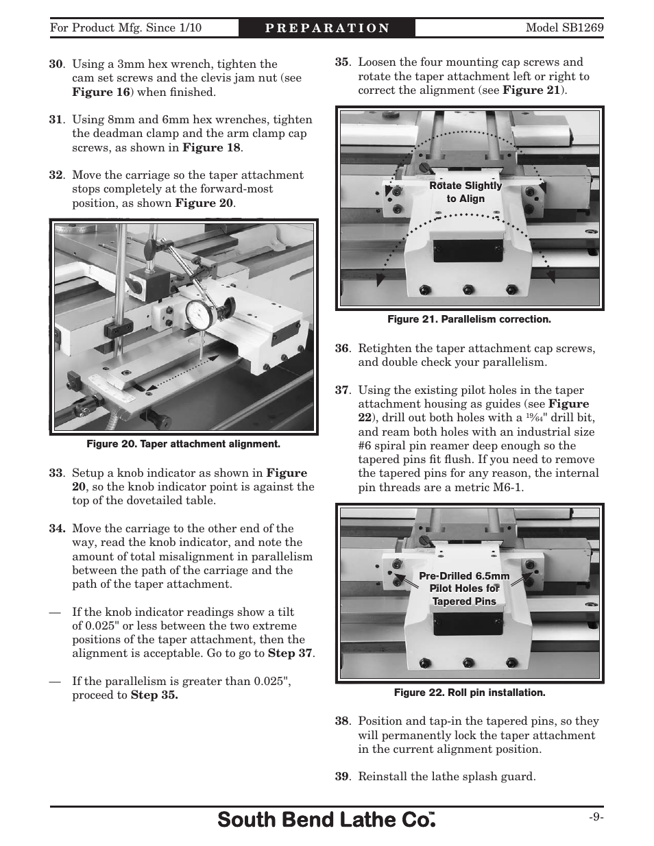 Southbend SB1269 User Manual | Page 9 / 16