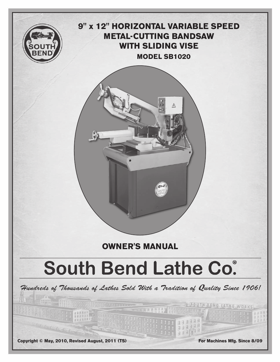 Southbend SB1020 User Manual | 56 pages