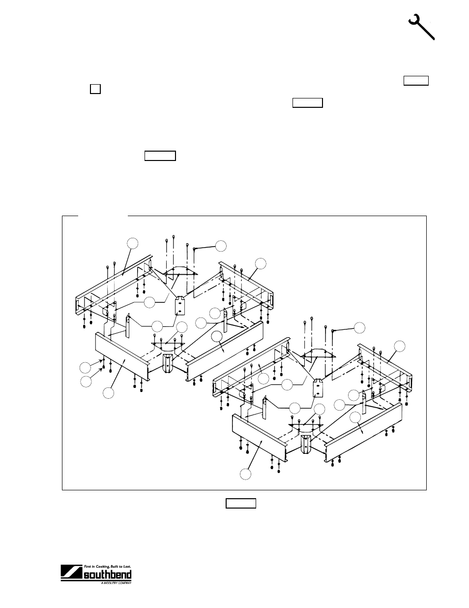 Step 2e: installation on floor stand (60" models), Nstallation | Southbend SGS-48E User Manual | Page 13 / 38