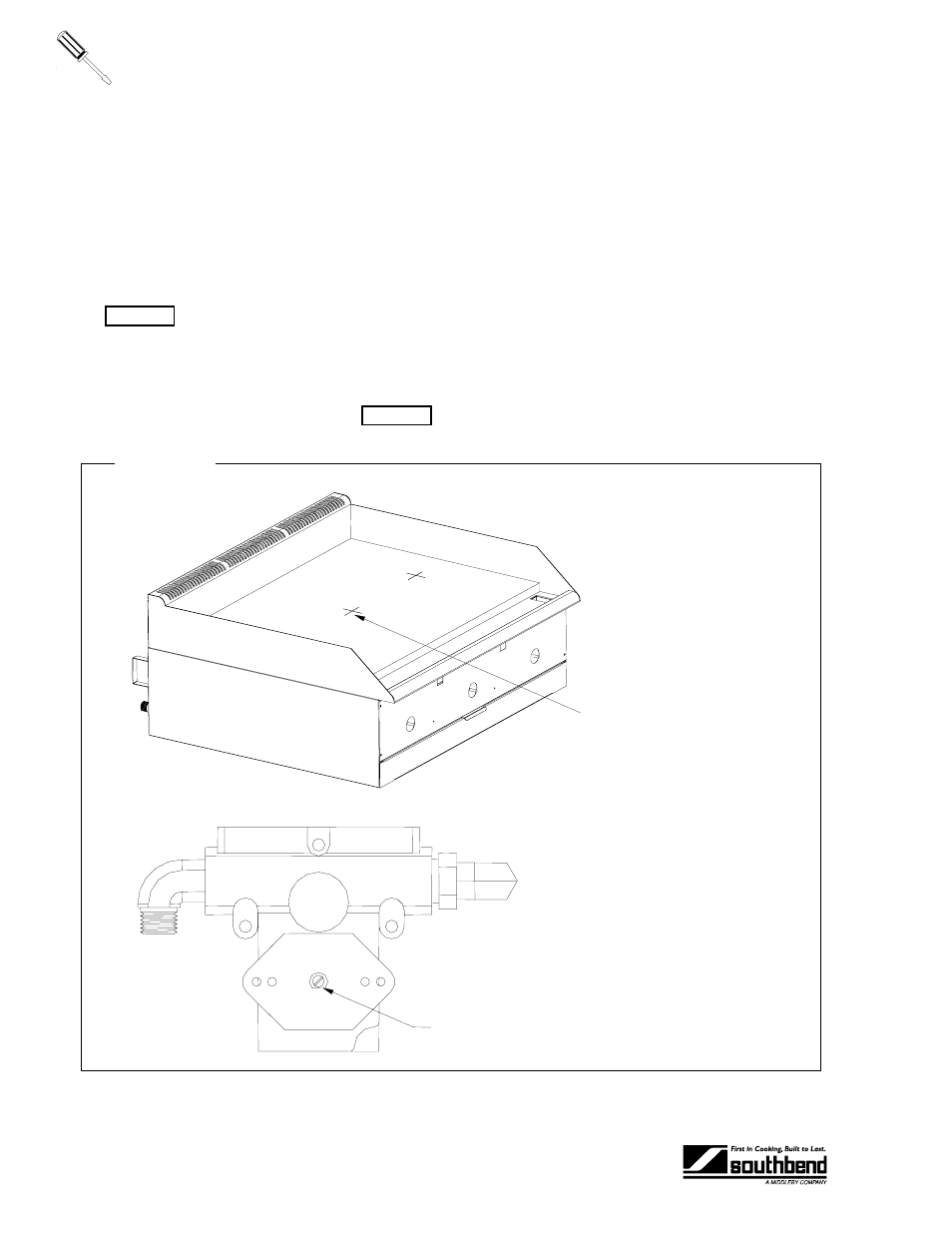 Thermostat adjustment, Djustments | Southbend SGS-48E User Manual | Page 24 / 38