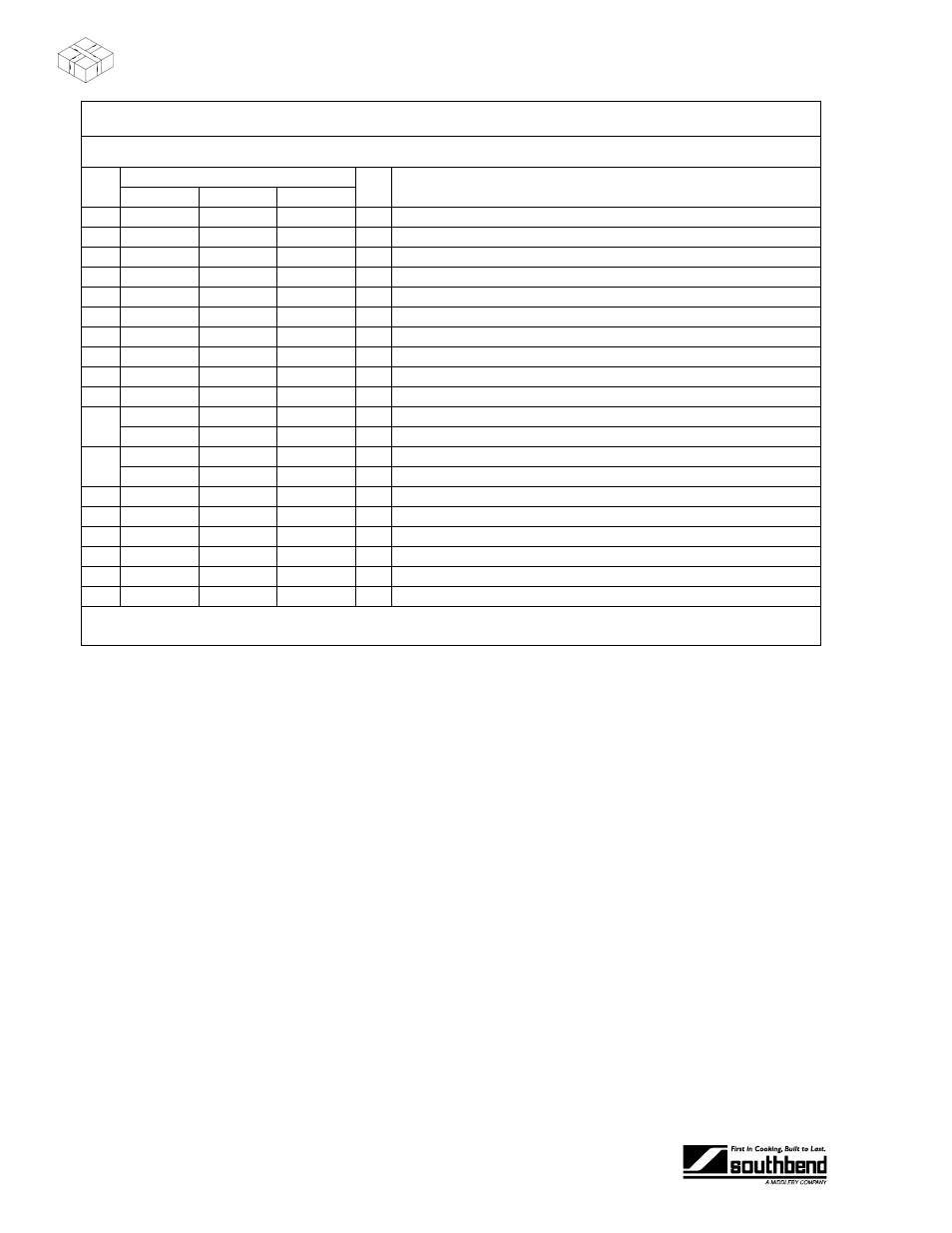 Arts | Southbend SGS-48E User Manual | Page 32 / 38