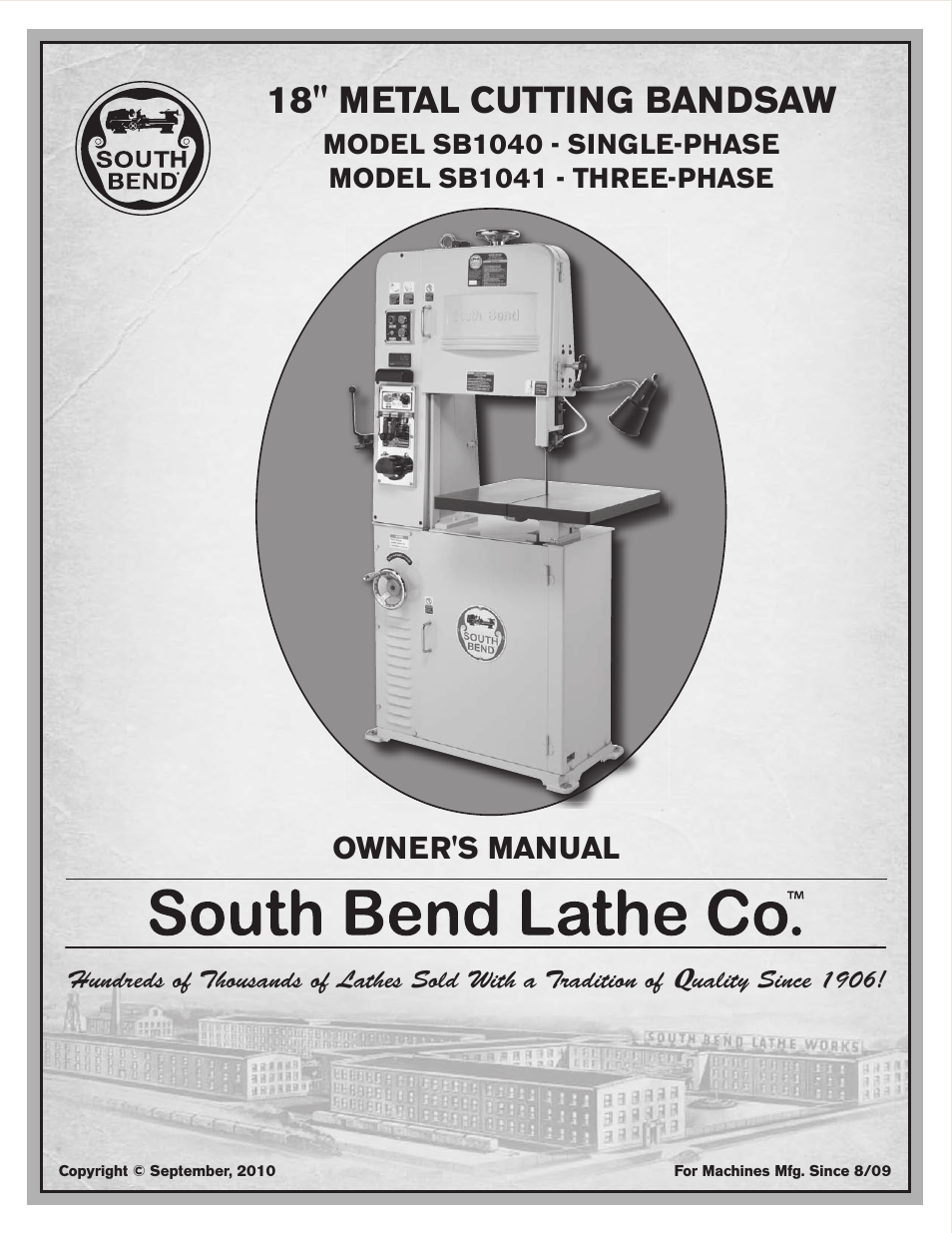 Southbend SB1040 User Manual | 72 pages