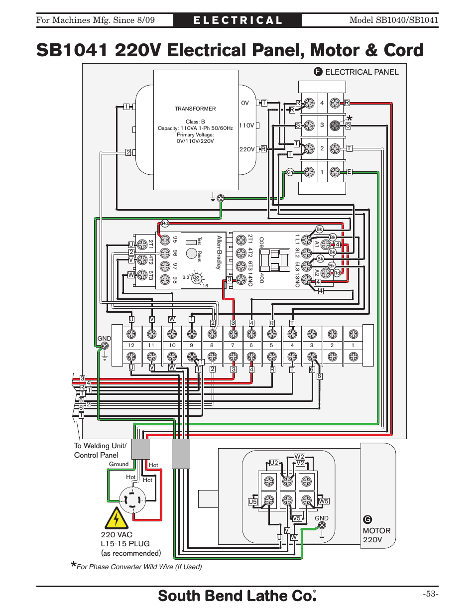 Southbend SB1040 User Manual | Page 55 / 72