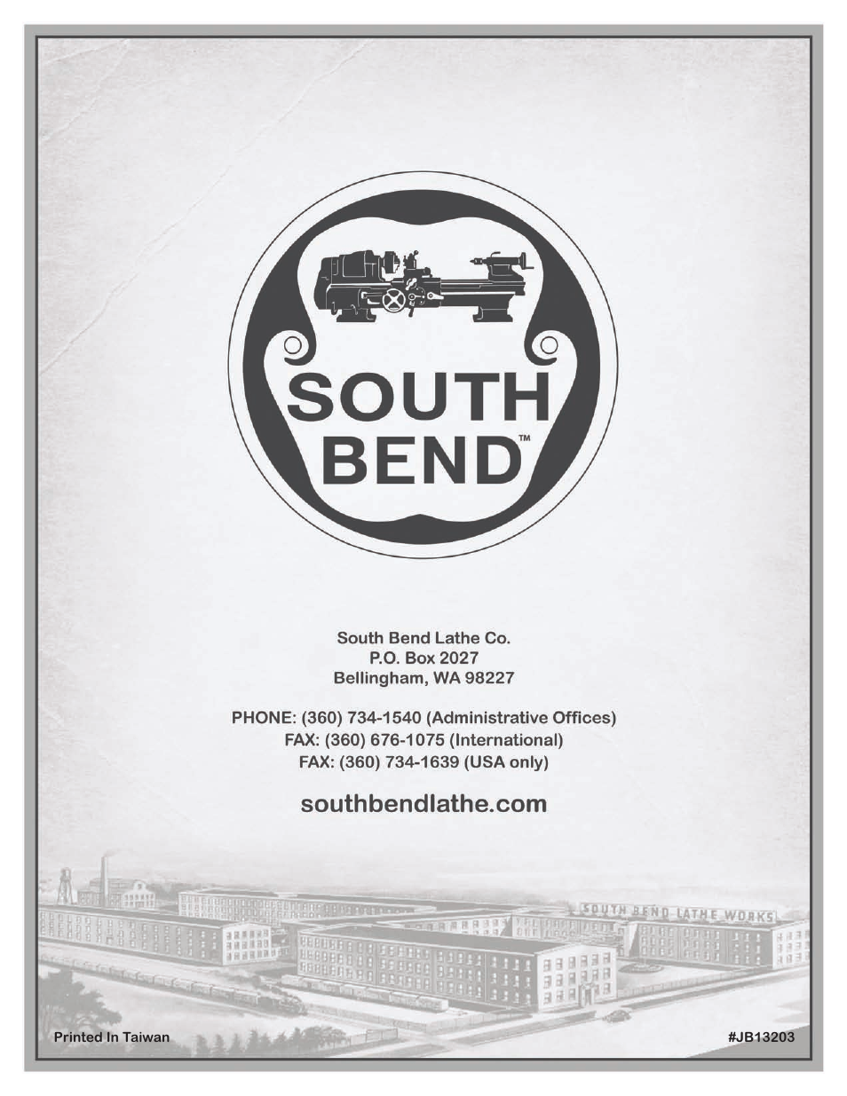 Southbend SB1040 User Manual | Page 72 / 72