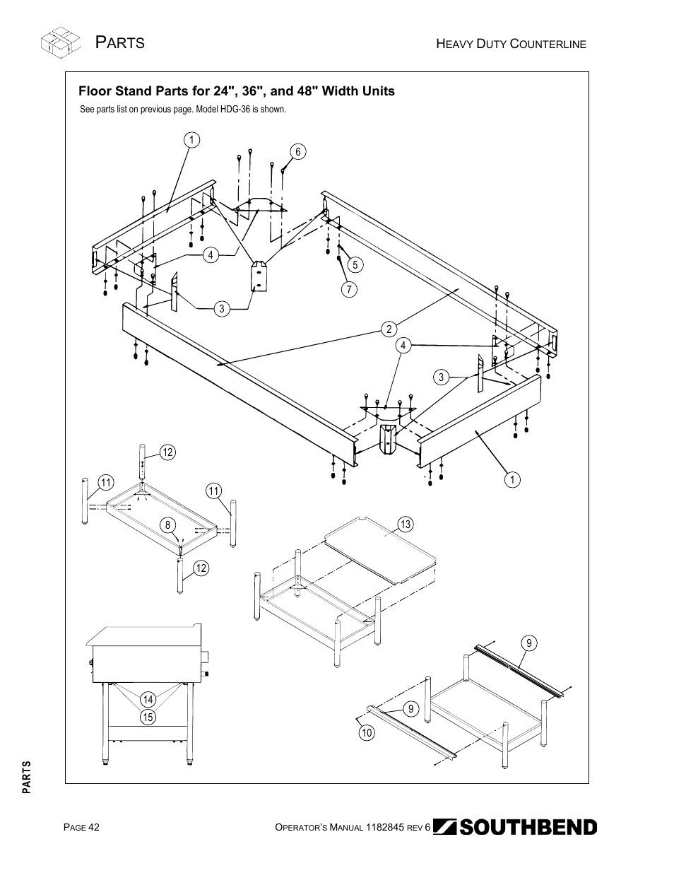 Arts | Southbend HDG-60E User Manual | Page 42 / 48