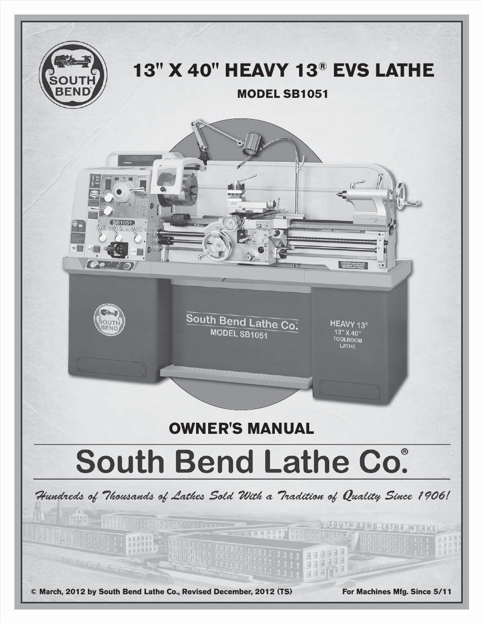 Southbend South Bend SB1051 User Manual | 136 pages