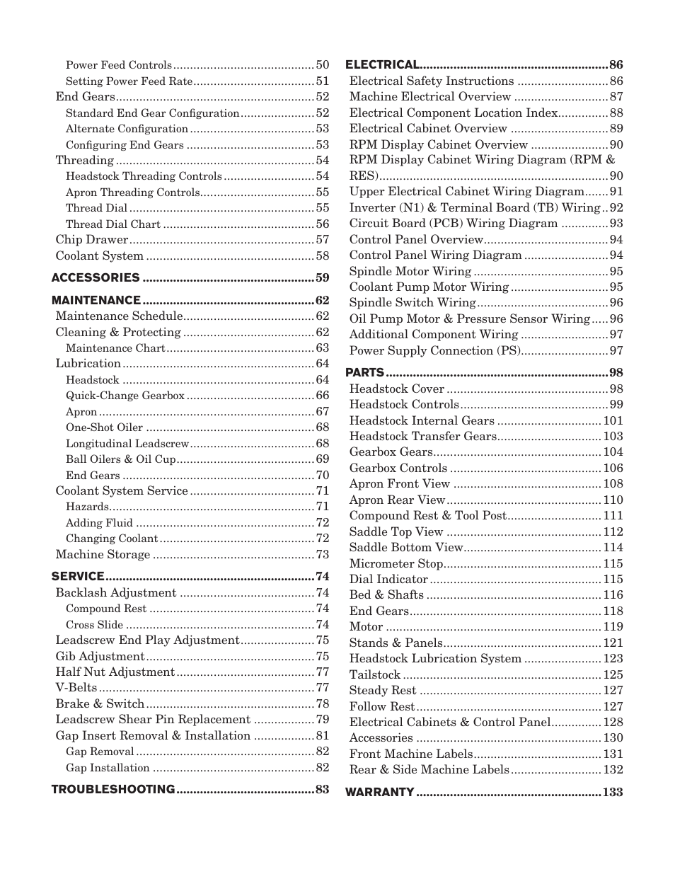 Southbend South Bend SB1051 User Manual | Page 4 / 136