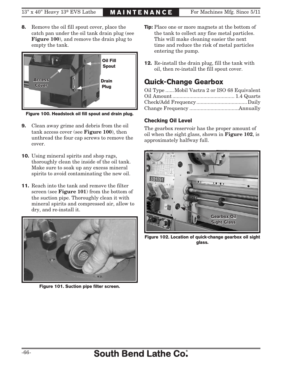 Quick-change gearbox | Southbend South Bend SB1051 User Manual | Page 68 / 136