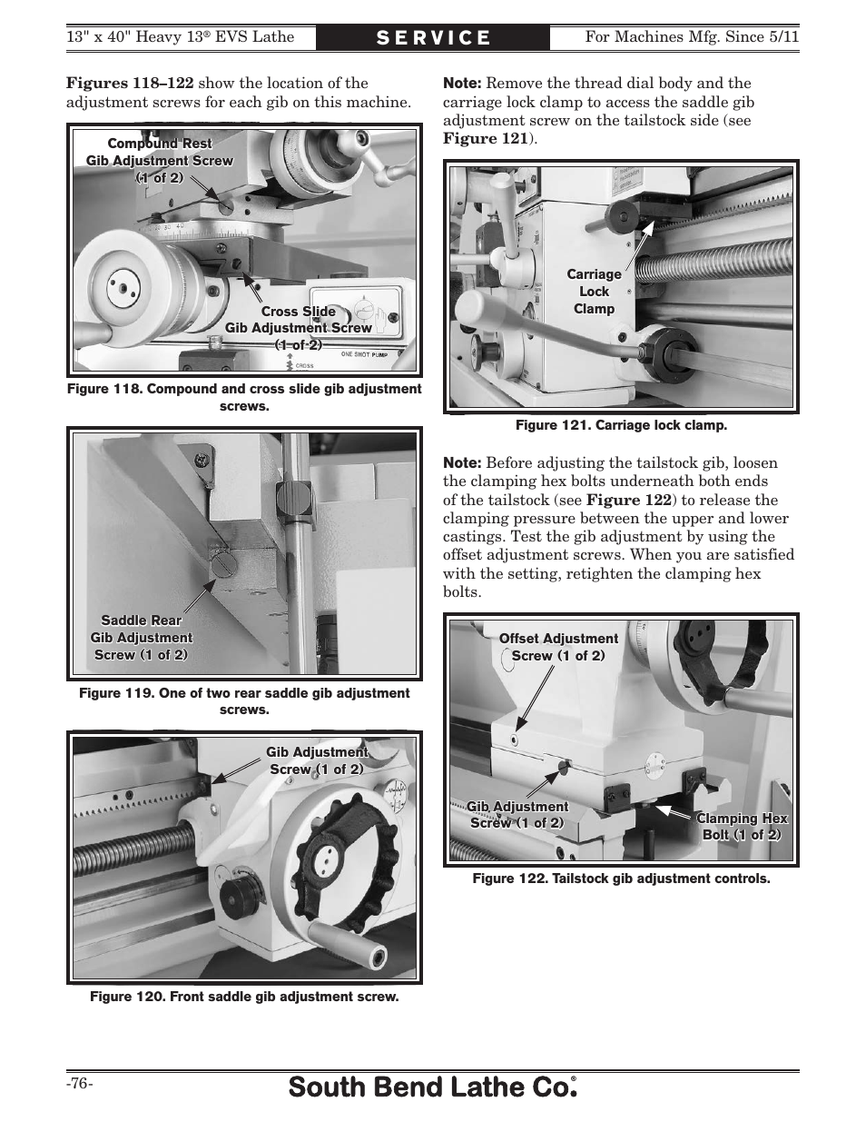 Southbend South Bend SB1051 User Manual | Page 78 / 136