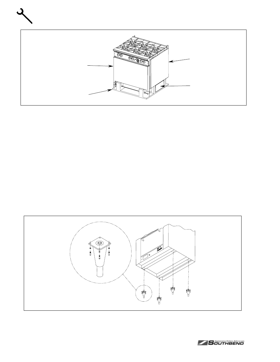 Nstallation, 400 r, Step 2a: install the legs | Southbend 436D User Manual | Page 12 / 64