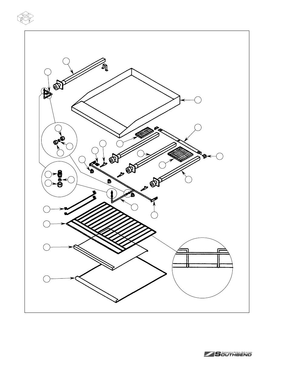 Arts, 400 r, Raised-griddle broiler parts | Southbend 436D User Manual | Page 58 / 64