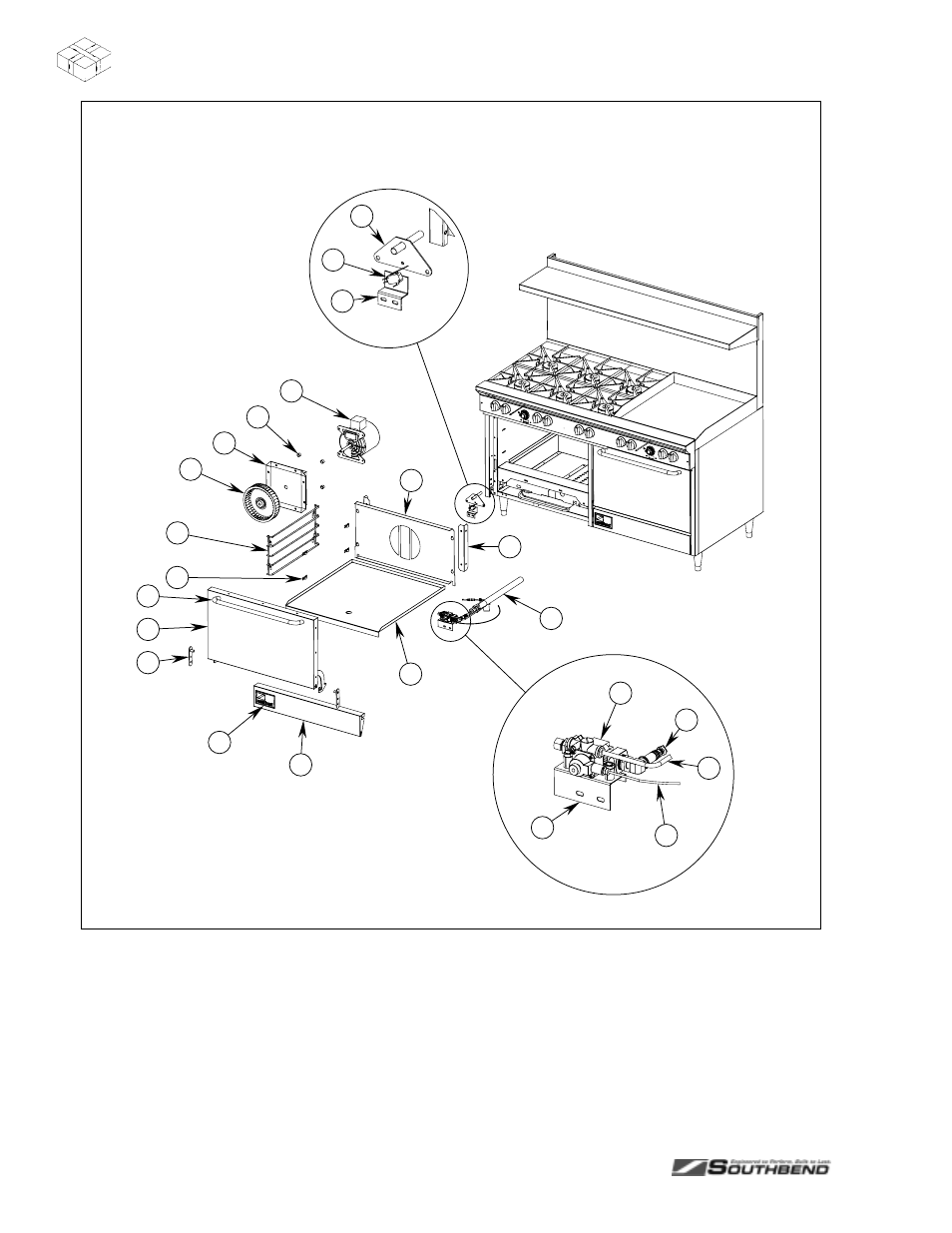 Arts, 400 r, Convection oven parts | Southbend 436D User Manual | Page 60 / 64