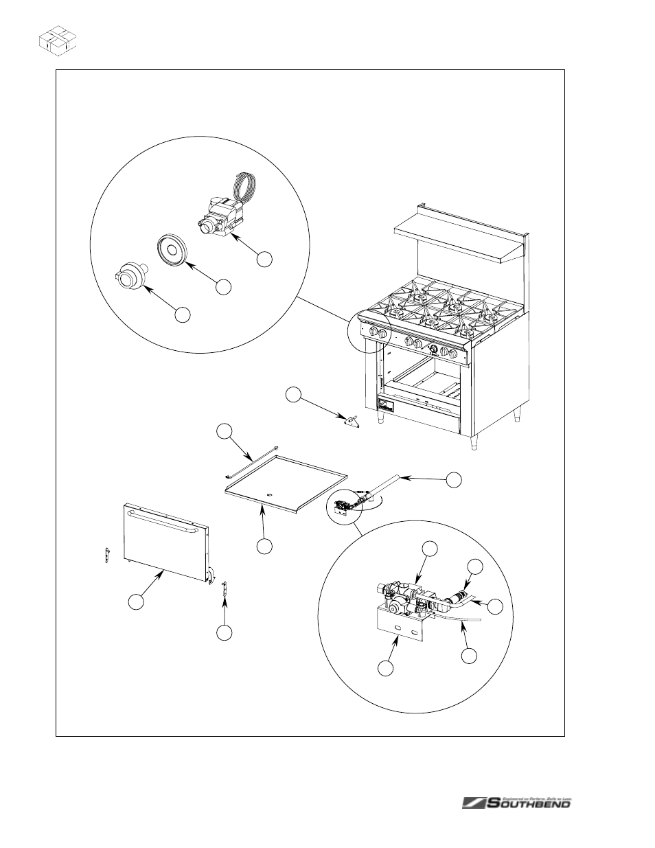 Arts, 400 r, Standard oven parts | Southbend 436D User Manual | Page 62 / 64