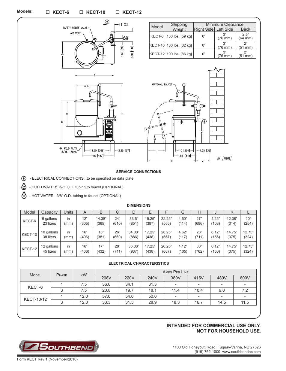 Southbend KECT-06 User Manual | Page 2 / 2